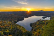 Sunset at a pond in Vermont