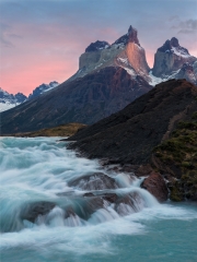 Cuernos del Paine at sunrise